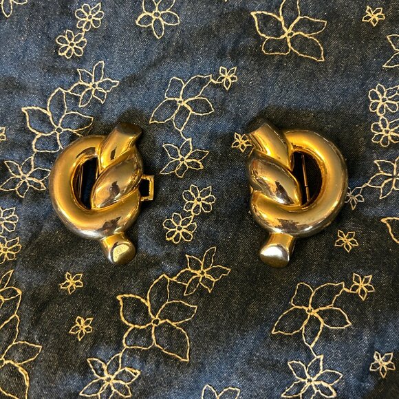 Vintage signed Mimi Di N Knot Belt Buckle Gold Tone 1986 main image 8